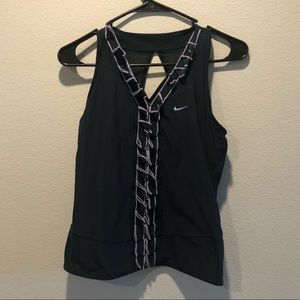 Navy & Lavender Nike Tank with Ruffles